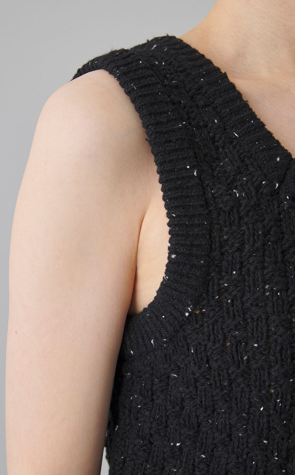 【roop】ニットベストドッキングフレアドレス