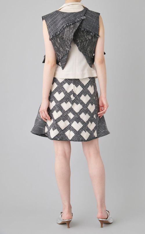 【roop】ツイード編みハート柄ワンピース