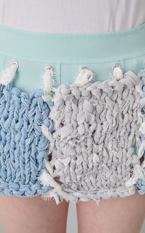 【roop】ニットマイクロミニスカート