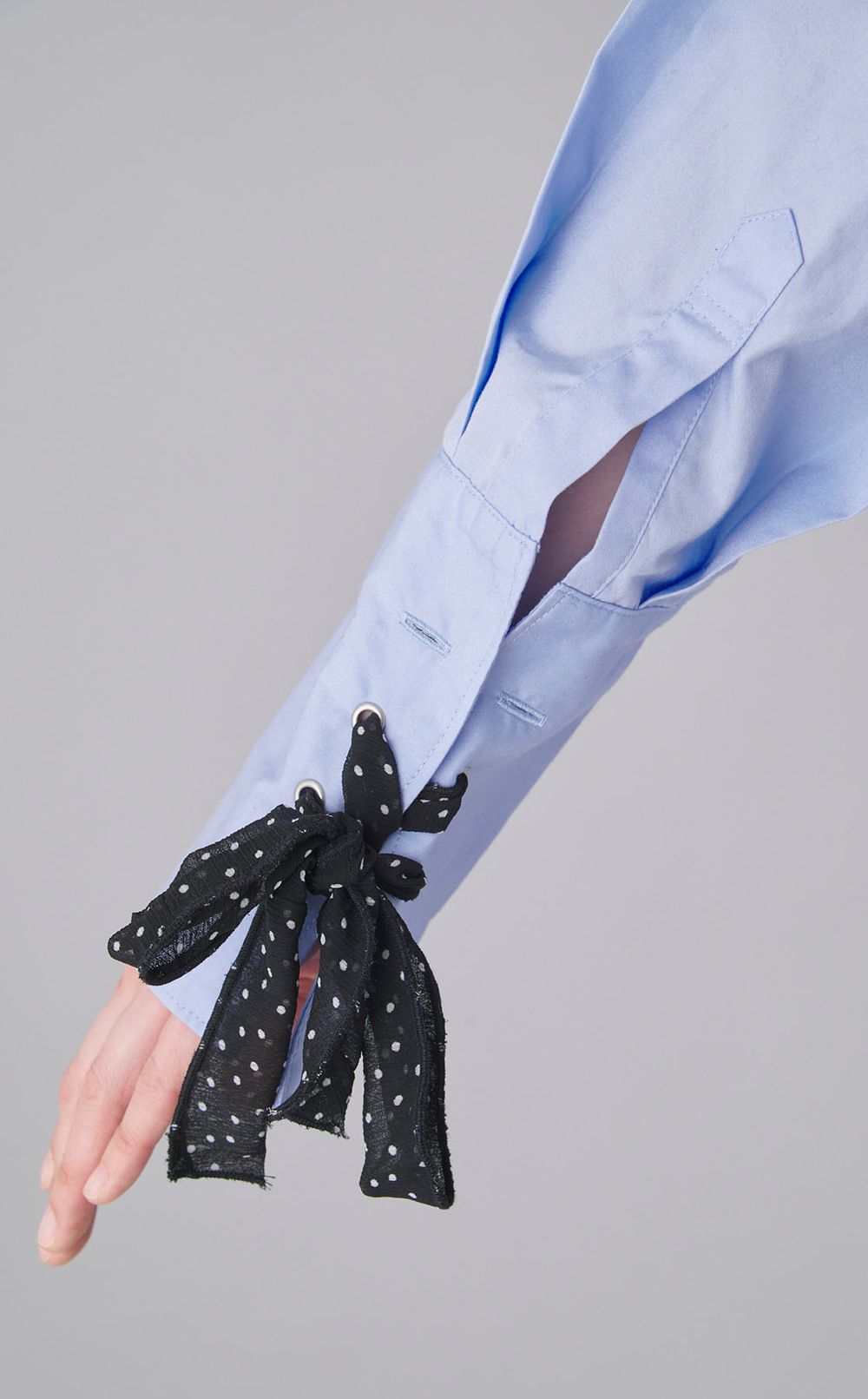 【roop】ブルードットミニ丈シャツ２WAY