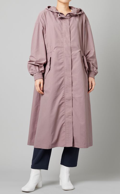 ナイロンフーディロングジャケット