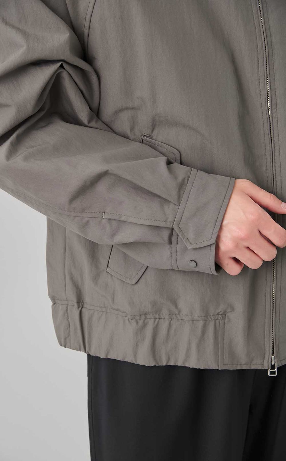 コットンナイロンハリントンジャケット