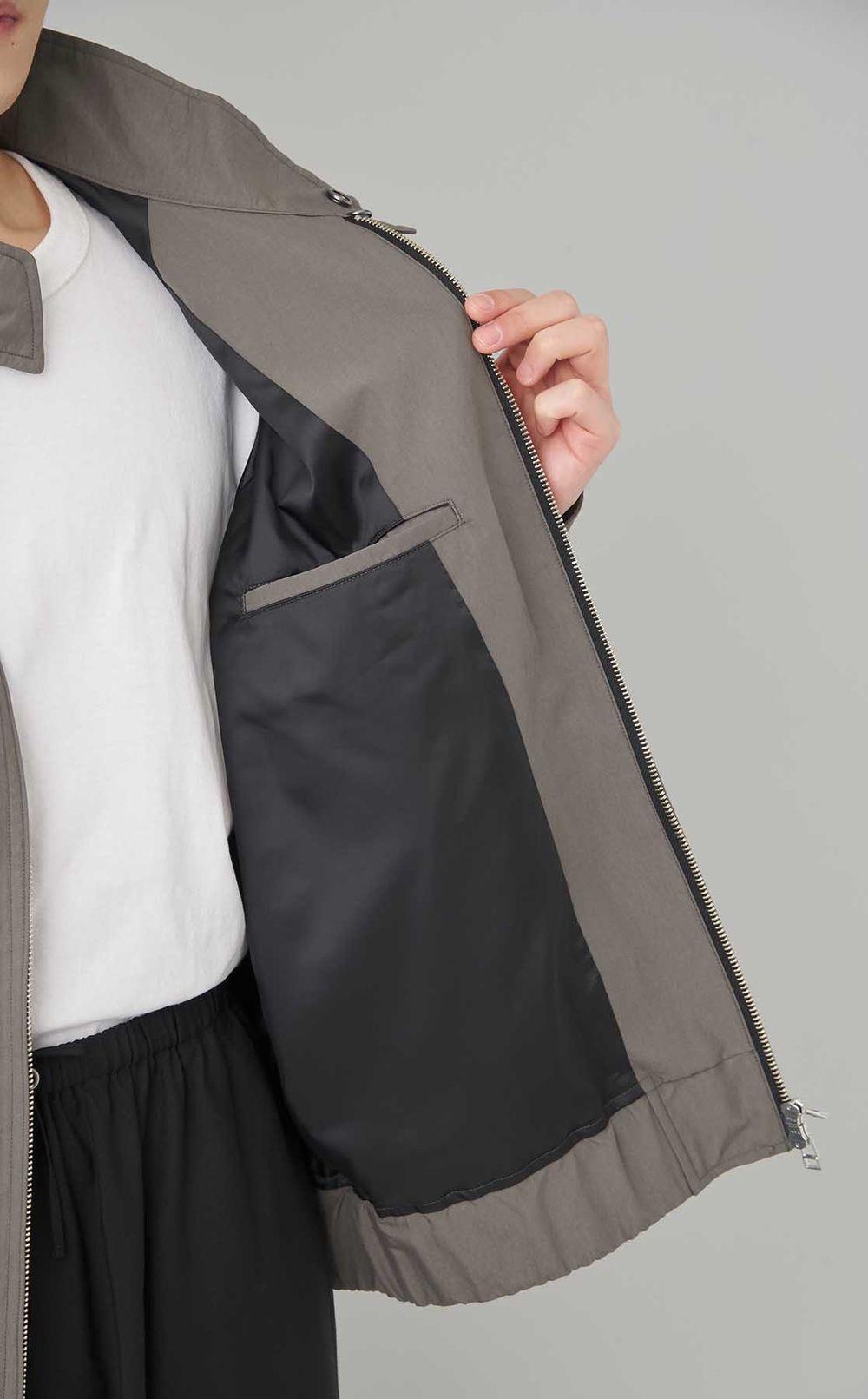 コットンナイロンハリントンジャケット