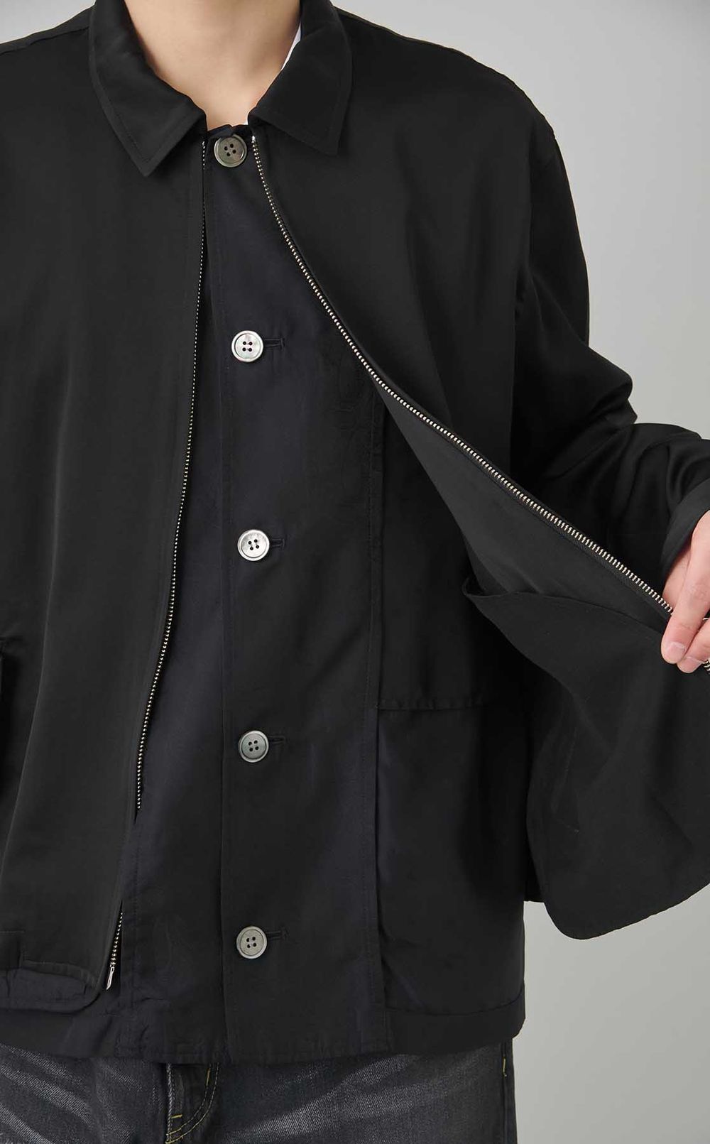 レイヤードリバーシブルブルゾン