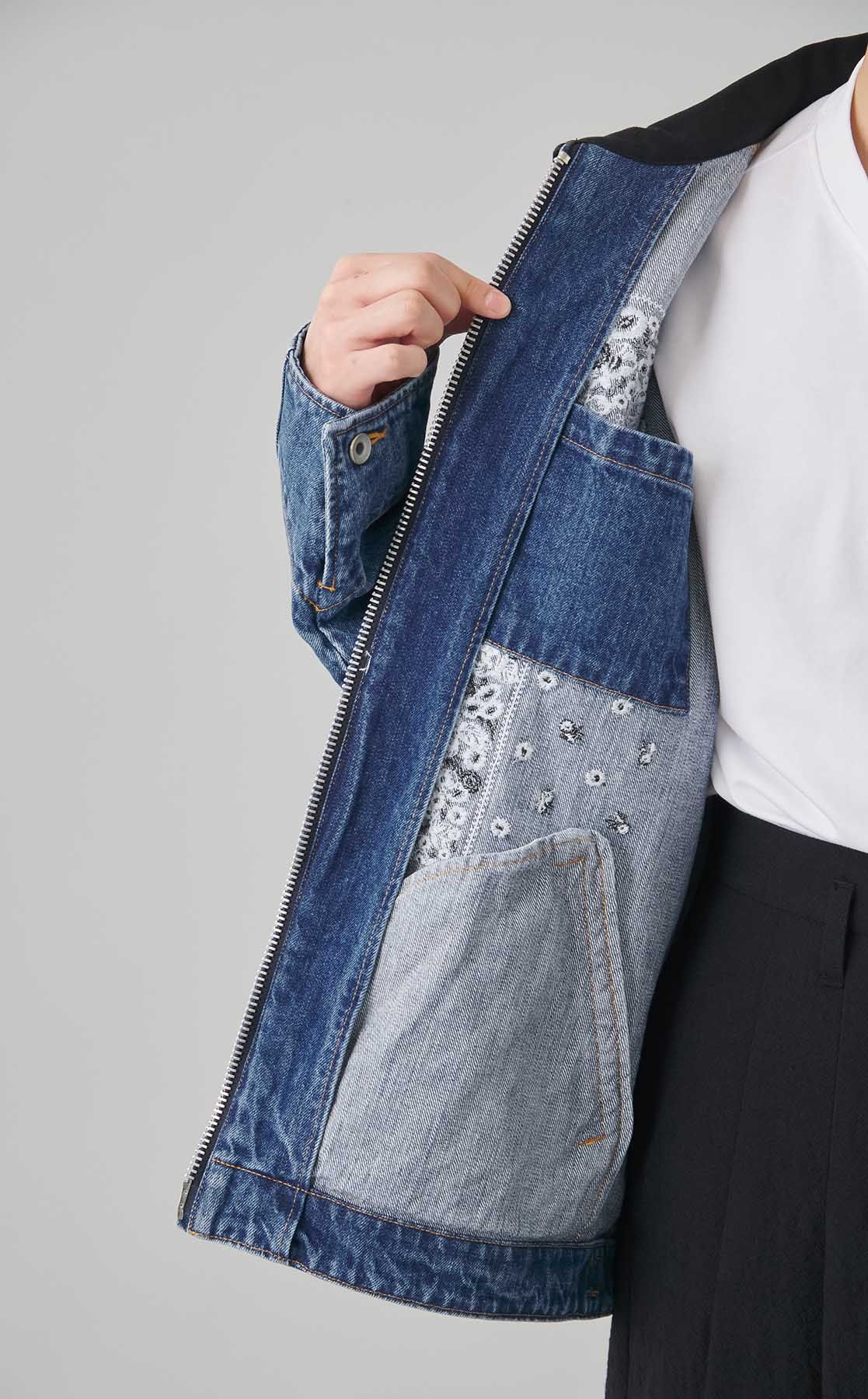 NOMARHYTHM TEXTILE｜バンダナエンブロイダリーデニムJK