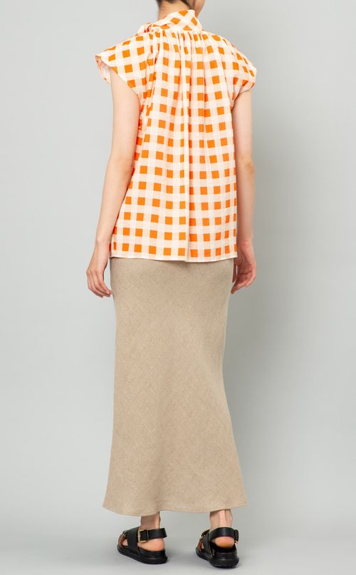 リネンバイアスロングスカート