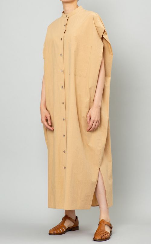 ノースリーブシャツワンピース