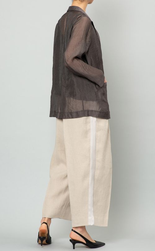 シルク混ピークドラペルジャケット