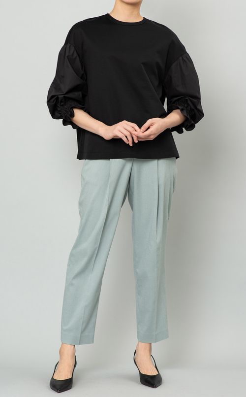 ギャザースリーブカットソーTブラウス