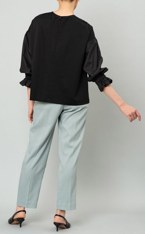 ギャザースリーブカットソーTブラウス