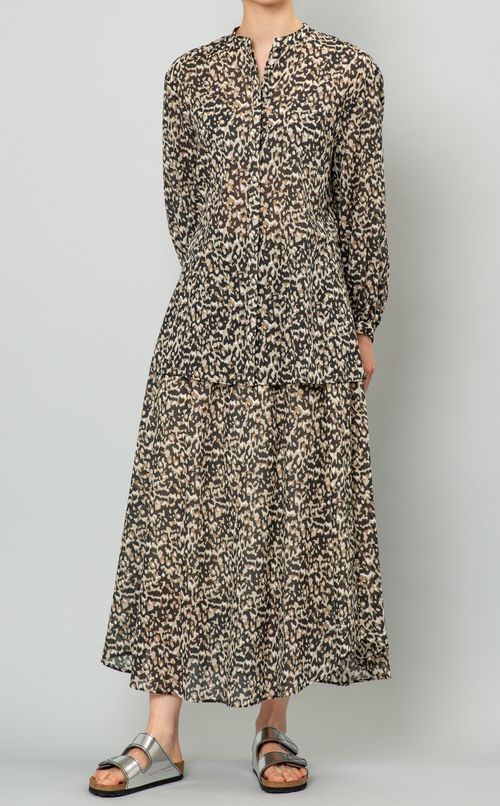 カモフラージュプリントブラウス