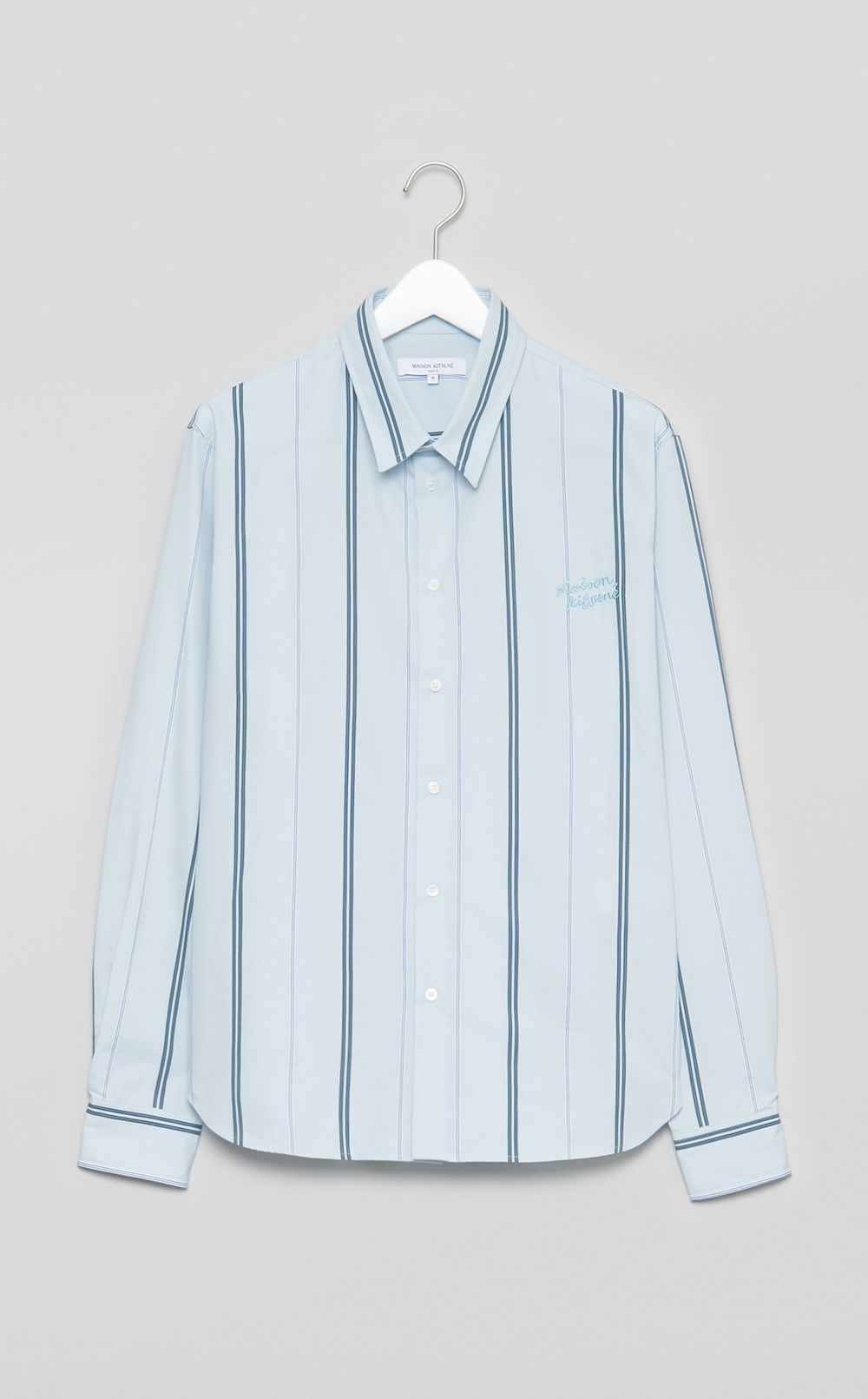 レギュラーカラーストライプシャツ