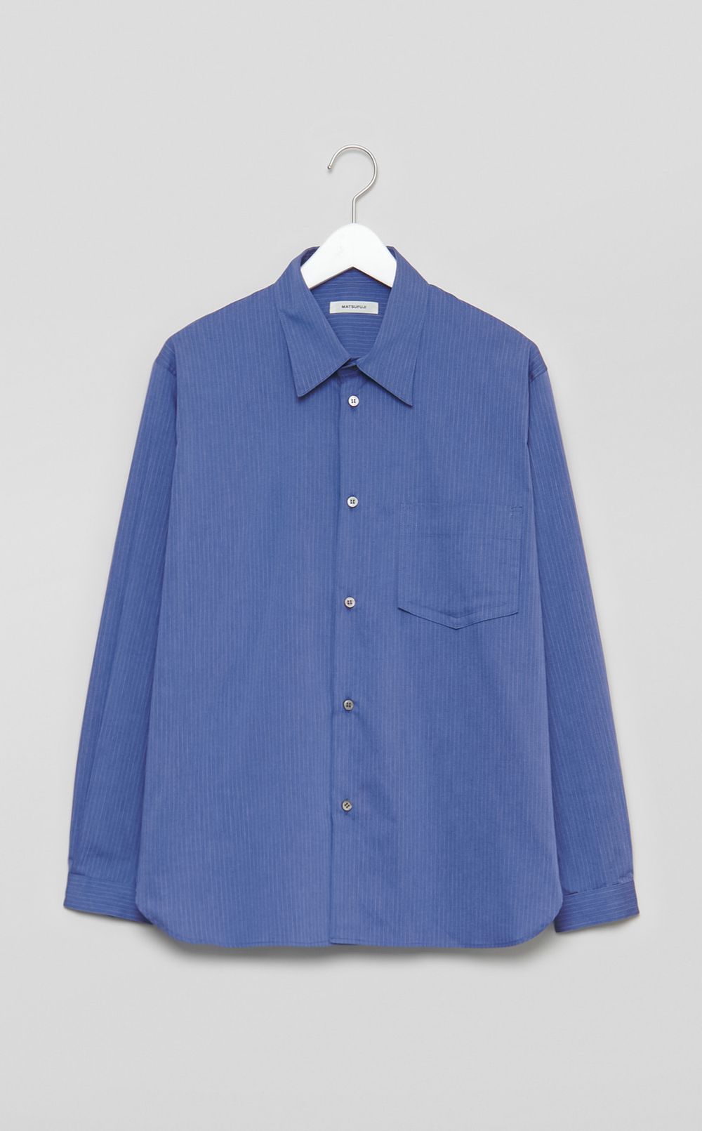 ピンストライプユーティリティシャツ