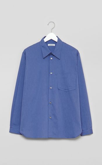 ピンストライプユーティリティシャツ