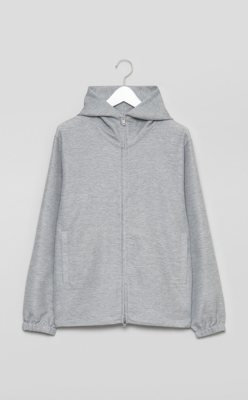 モクカラミストレッチフードブルゾン