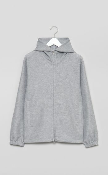 モクカラミストレッチフードブルゾン