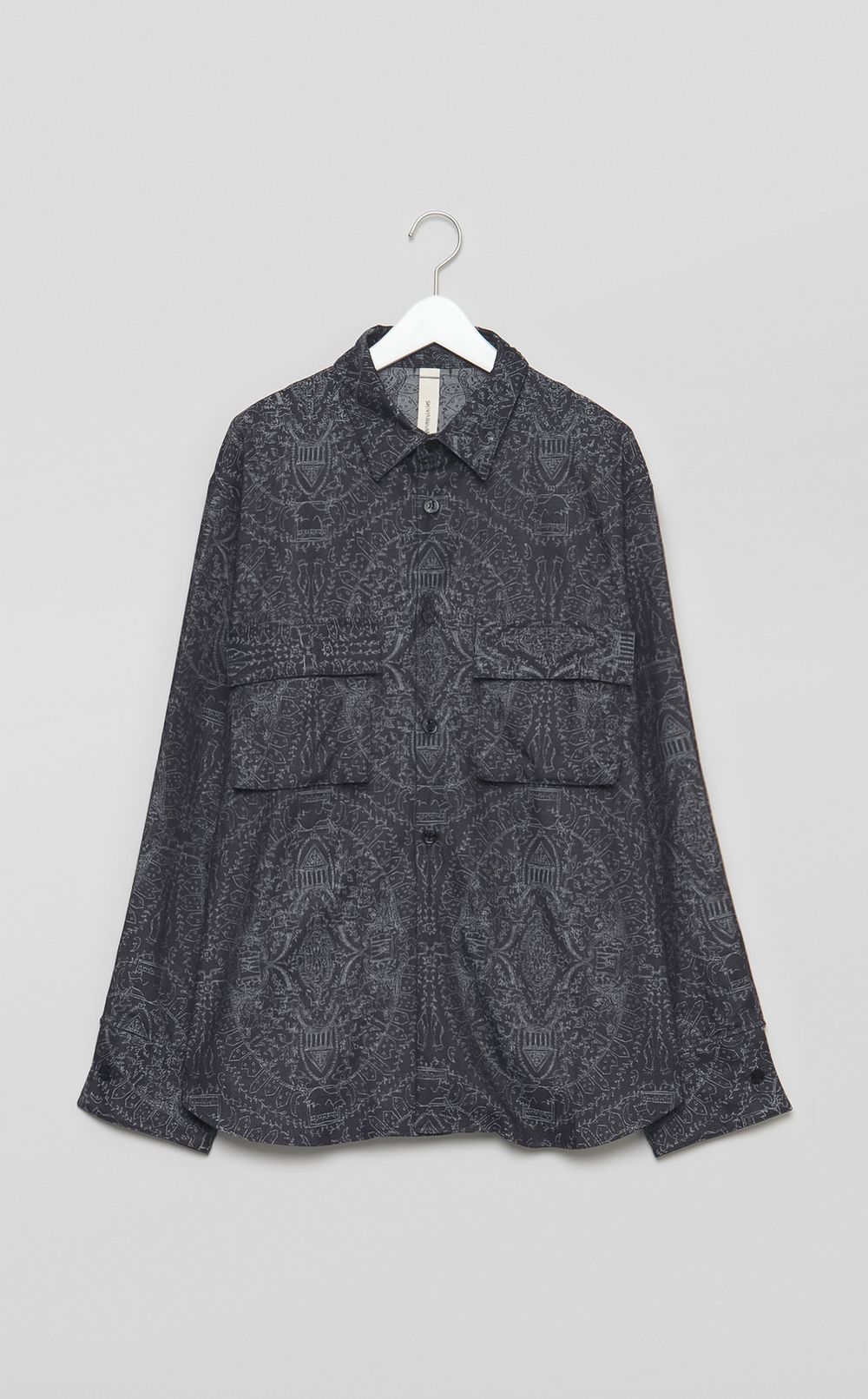 レースジャカードワークシャツ