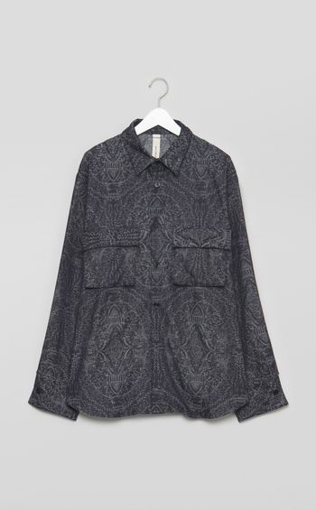 レースジャカードワークシャツ