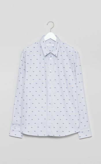 レギュラーカラーストライプシャツ