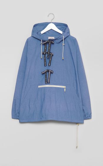 コットンナイロンアノラックフーディー