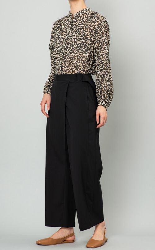 カモフラージュプリントブラウス