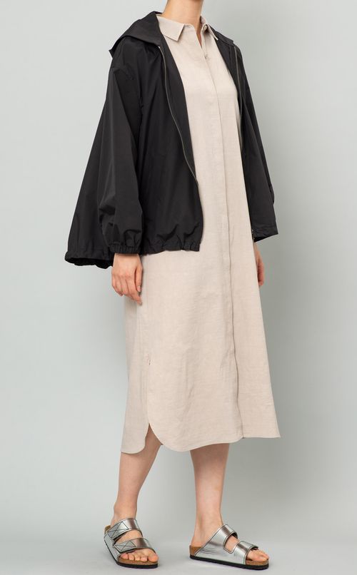 サーキュラーヘムフーディーブルゾン