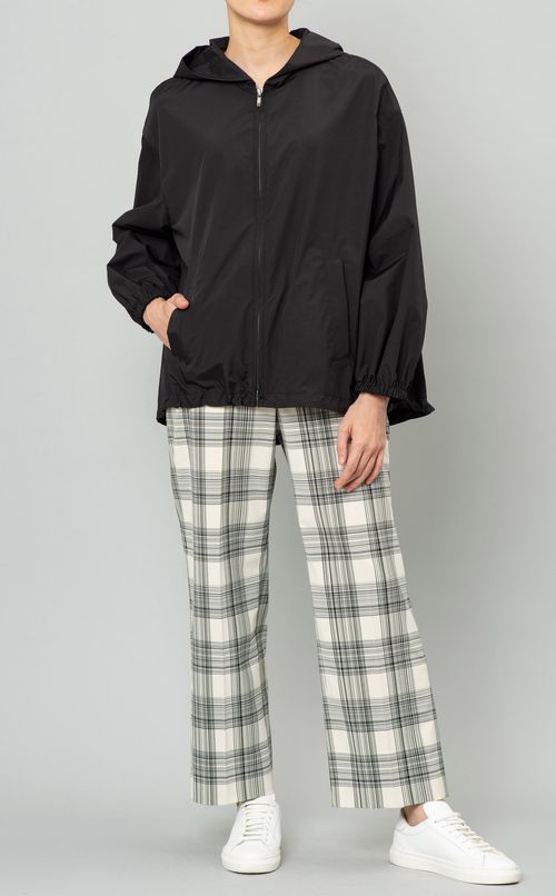 サーキュラーヘムフーディーブルゾン