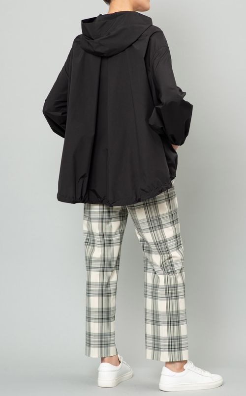 サーキュラーヘムフーディーブルゾン