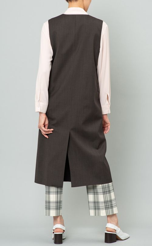 カラーレスロングジレ