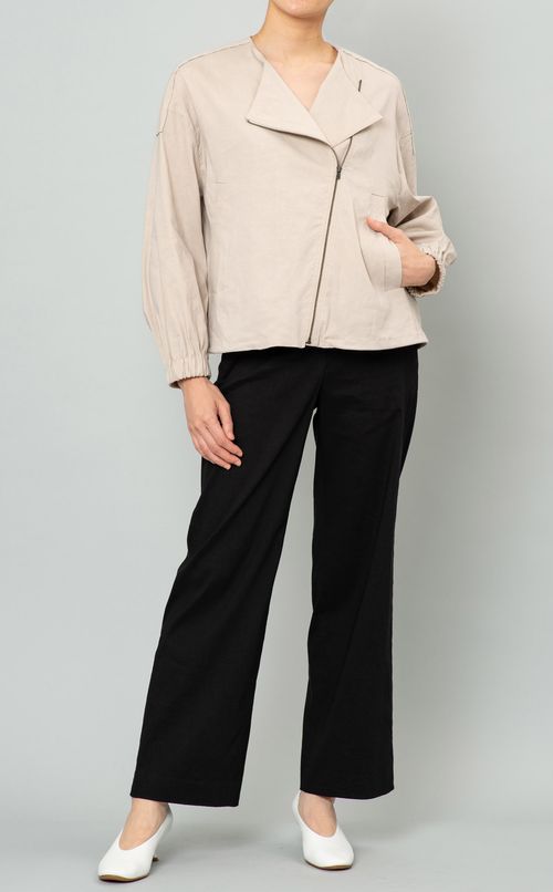 アシンメトリーショートブルゾン