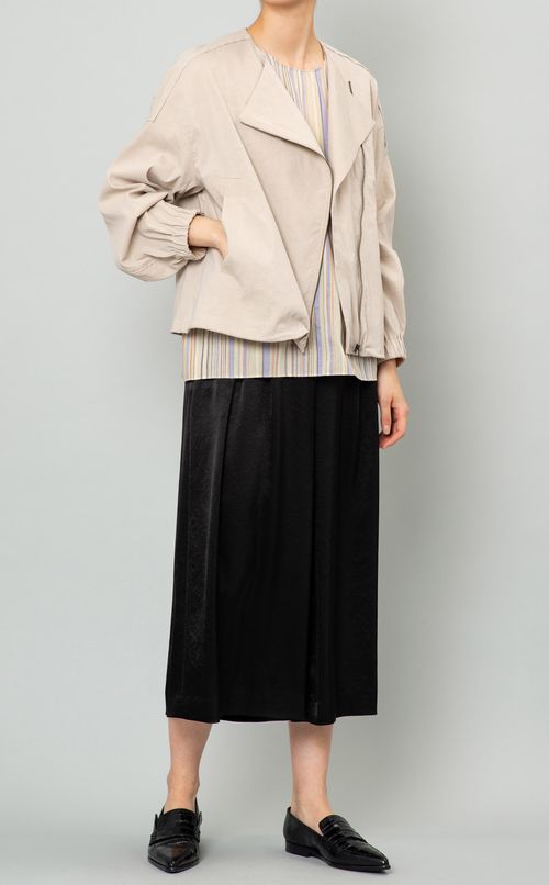 アシンメトリーショートブルゾン