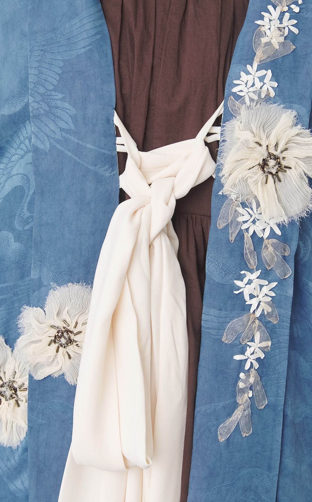 【roop】藍染&手刺繍の着物の羽織