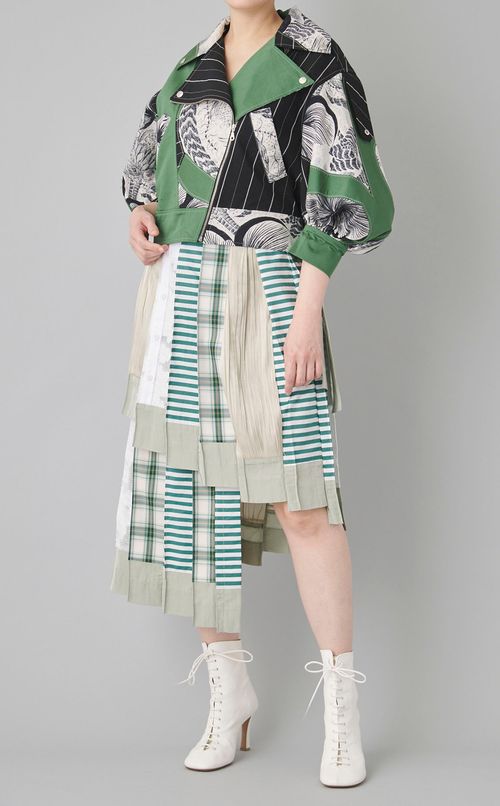 【roop】パフスリーブライダースジャケット