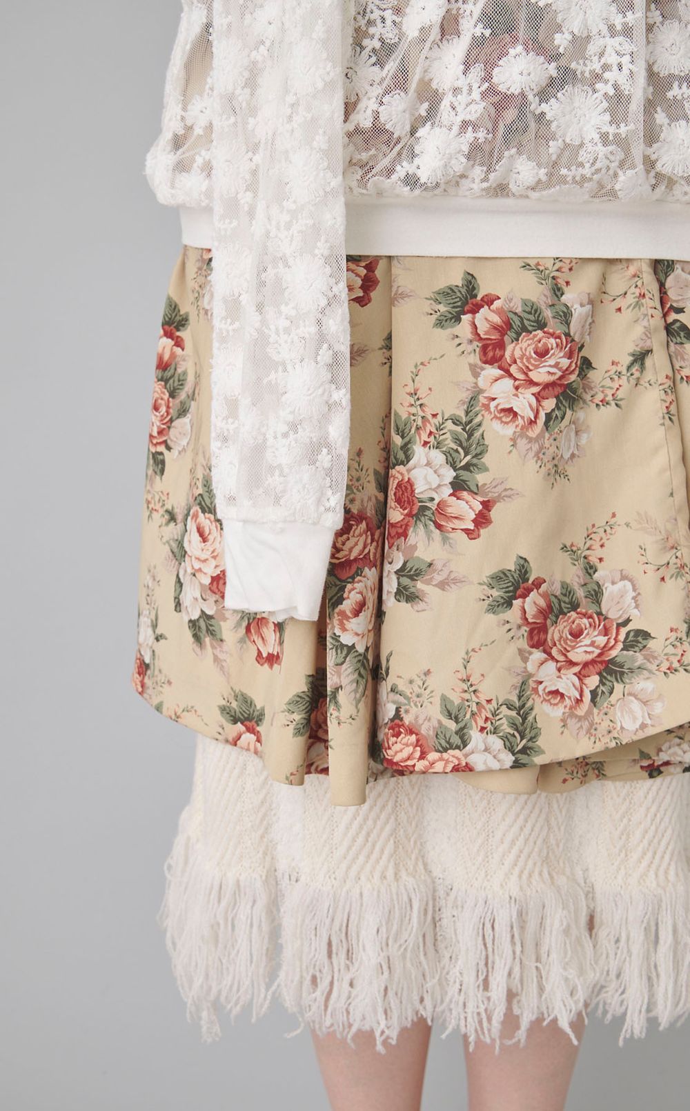 【roop】lace veil one-piece