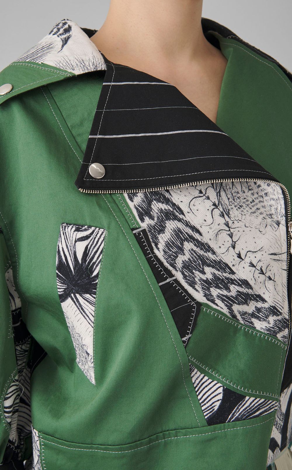 【roop】パフスリーブライダースジャケット