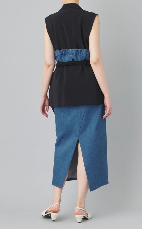 【roop】ドッキングジャケットデニムワンピ