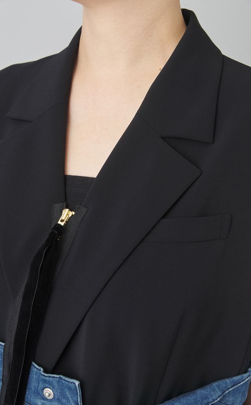 【roop】ドッキングジャケットデニムワンピ