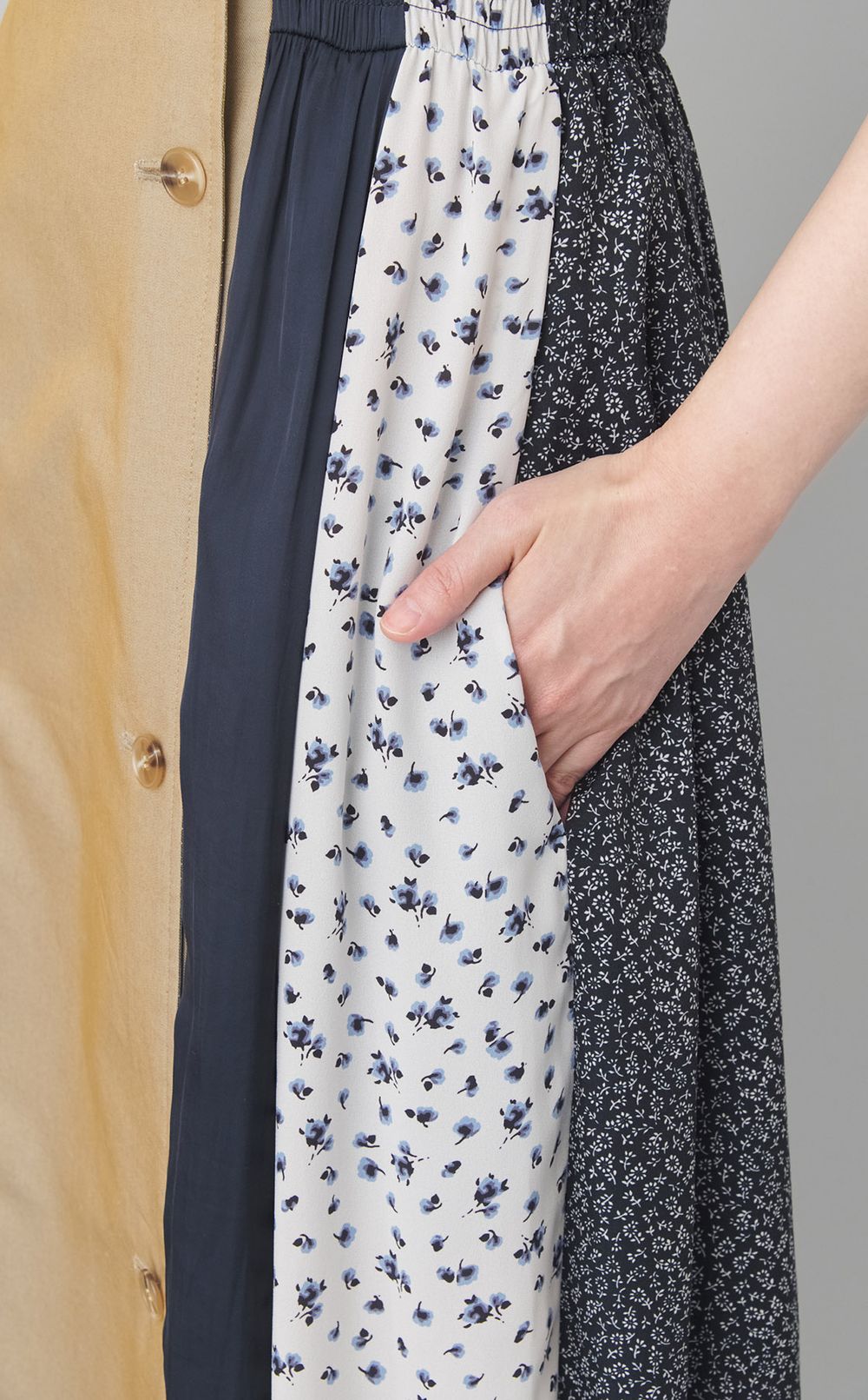 【roop】ドッキングトレンチワンピース-B