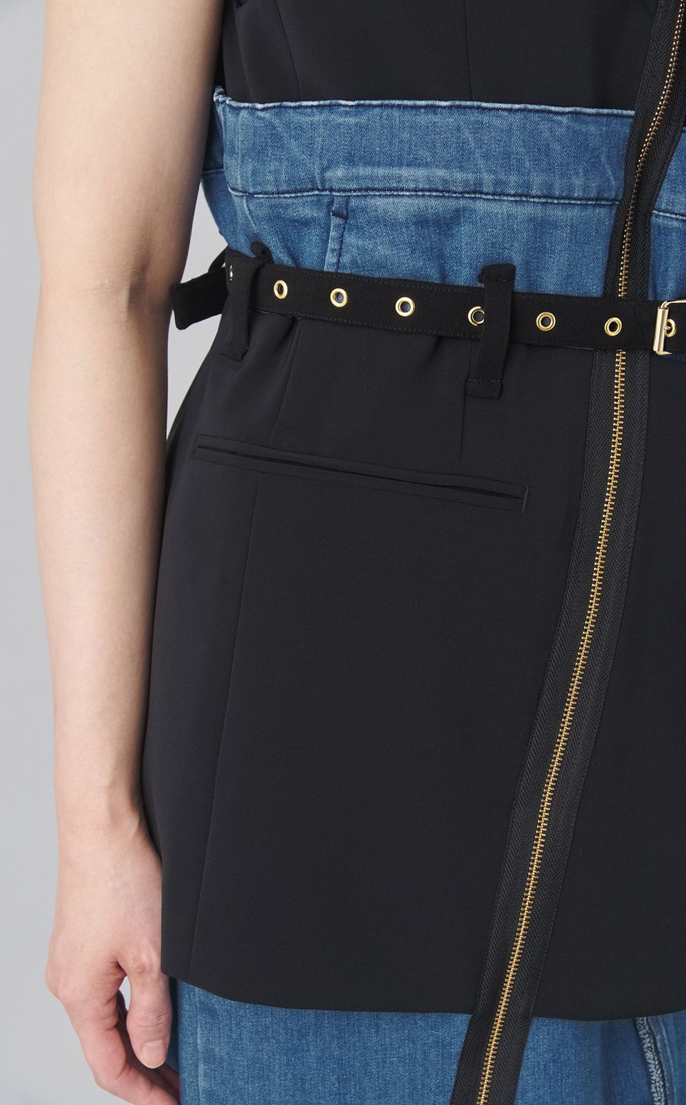 【roop】ドッキングジャケットデニムワンピ