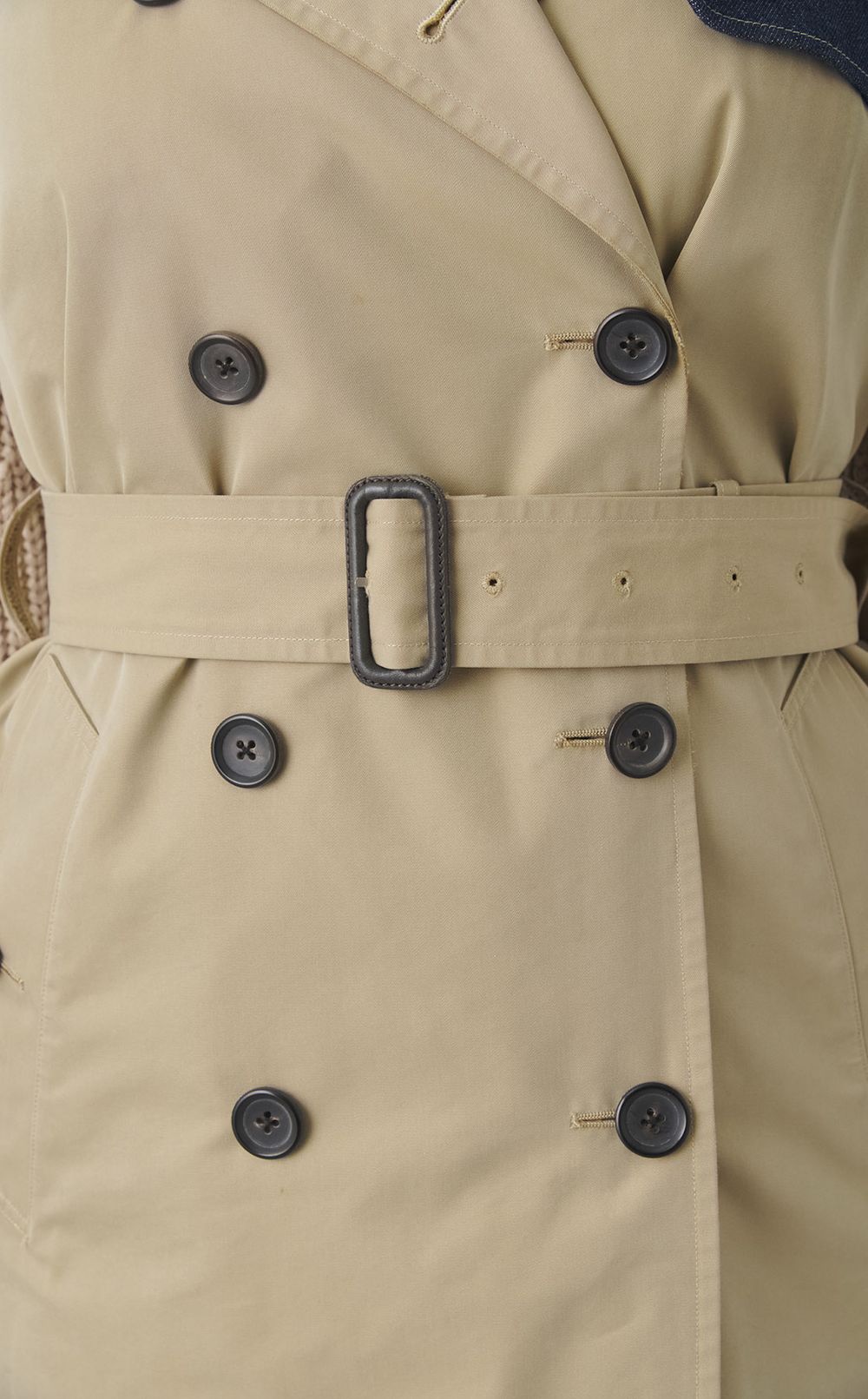 【roop】デニムローゲージニットトレンチコート