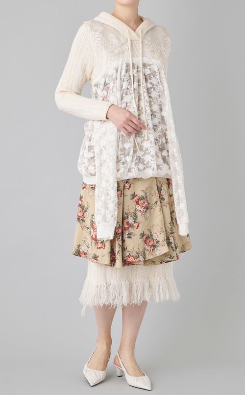 【roop】lace veil one-piece