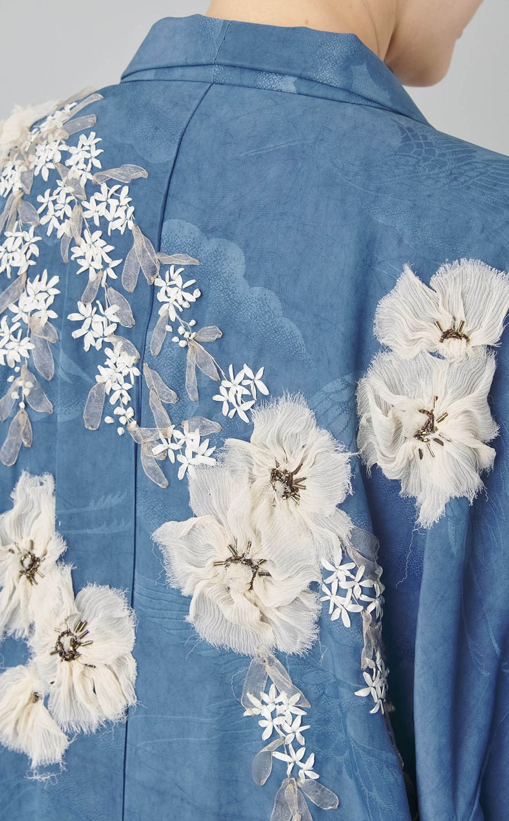 【roop】藍染&手刺繍の着物の羽織