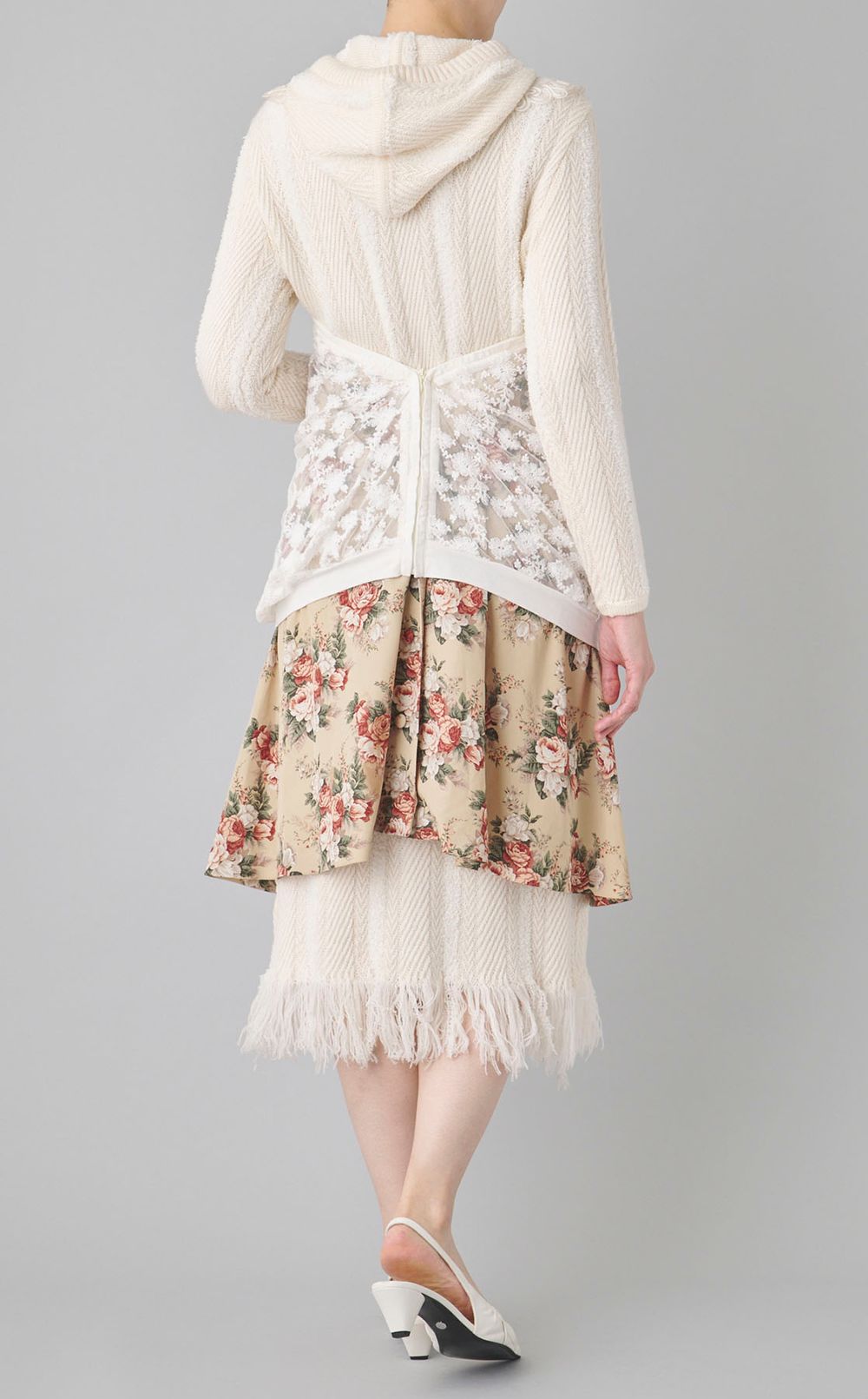 【roop】lace veil one-piece