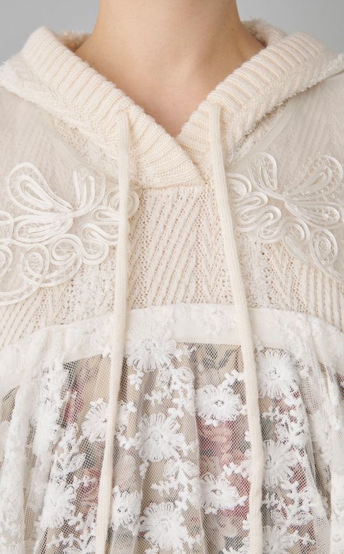 【roop】lace veil one-piece