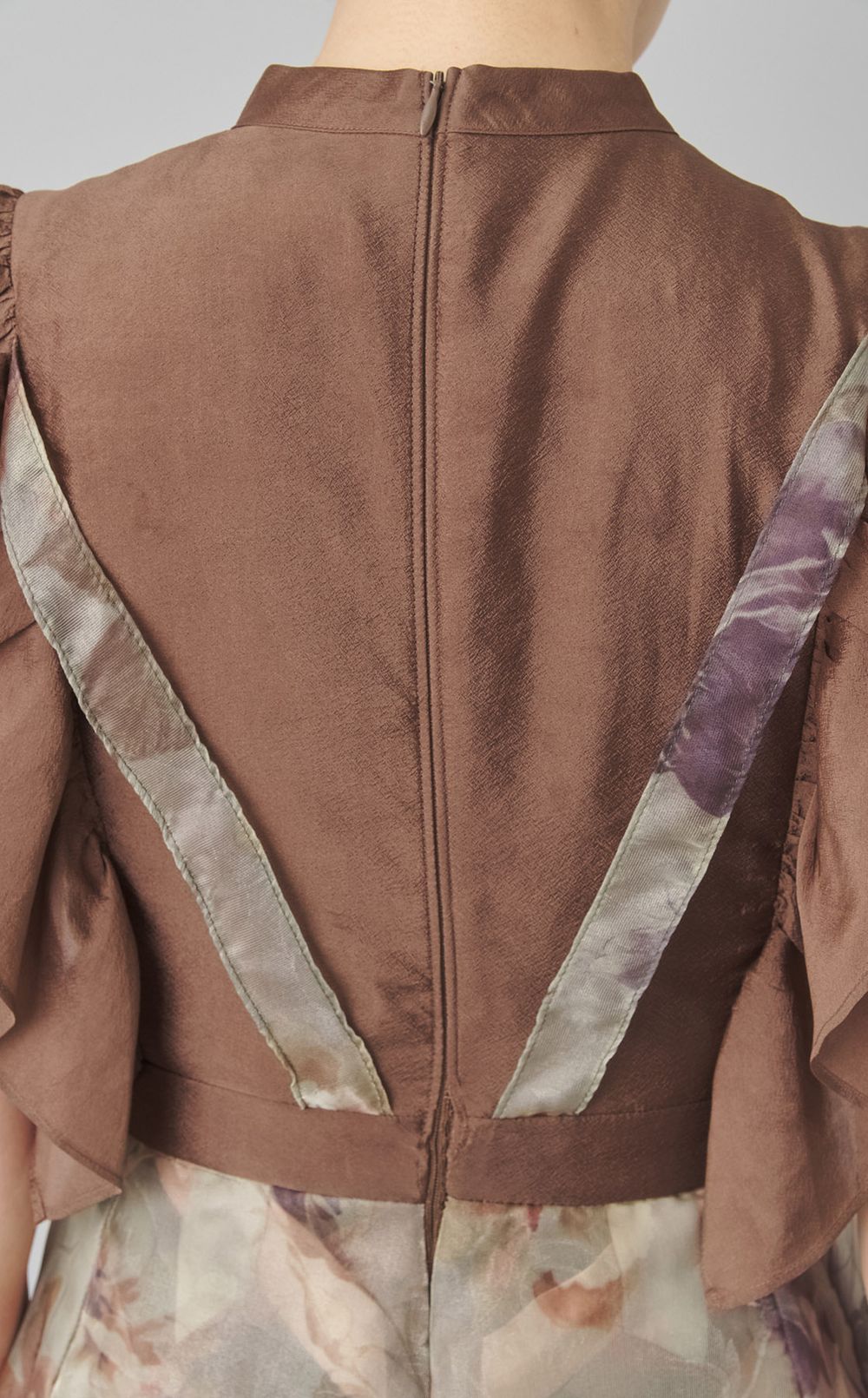 【roop】異素材編みレイアワンピース