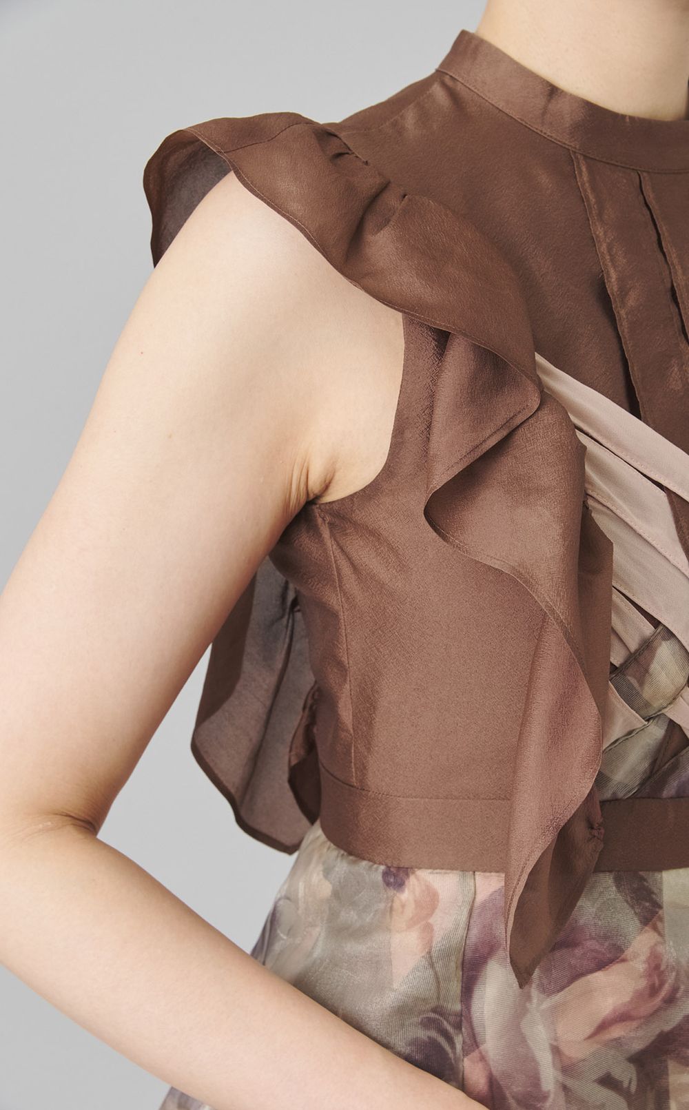 【roop】異素材編みレイアワンピース