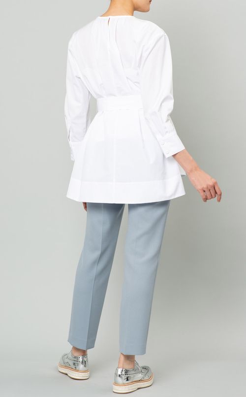 ベルト付コットンプルオーバーシャツ