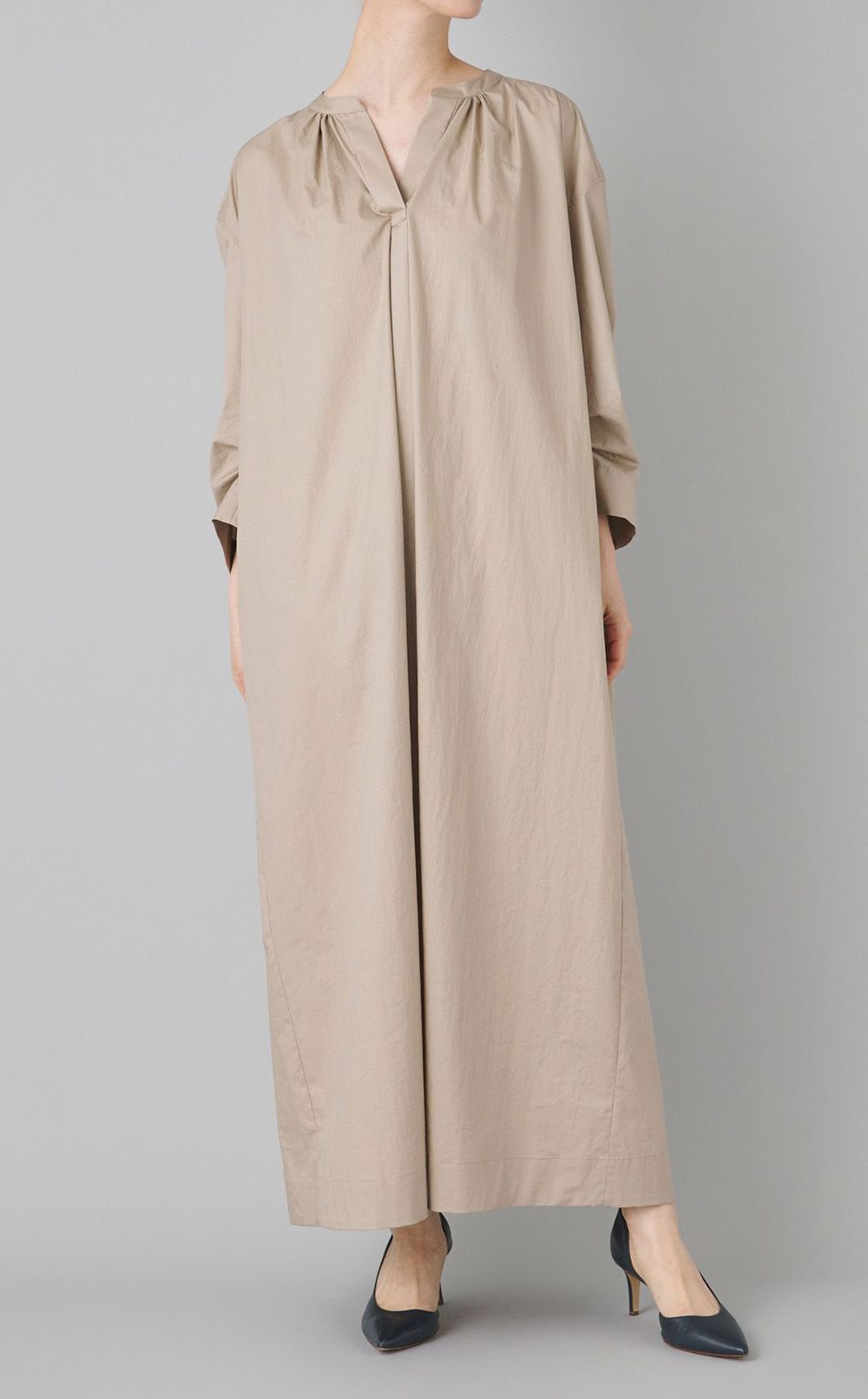 ボリュームスリーブスキッパーワンピース