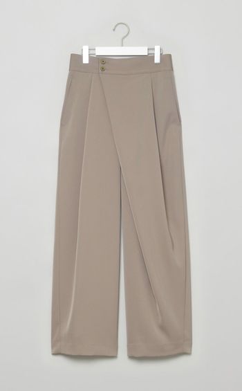 サテンラップワイドパンツ