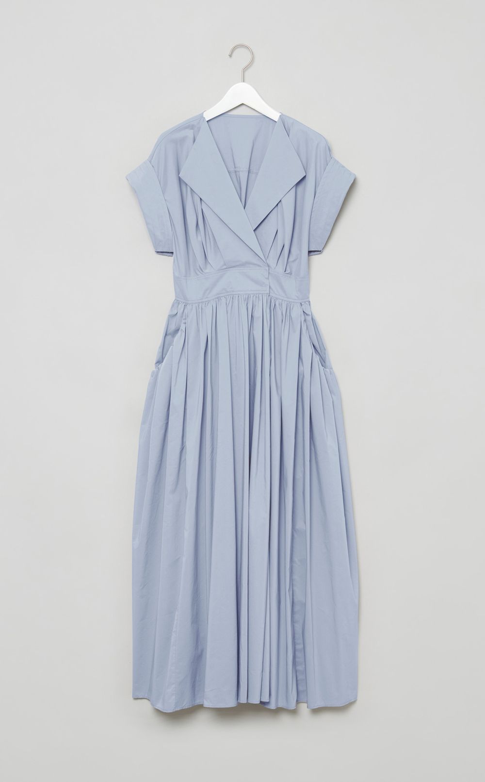 オープンカラーシャツワンピース